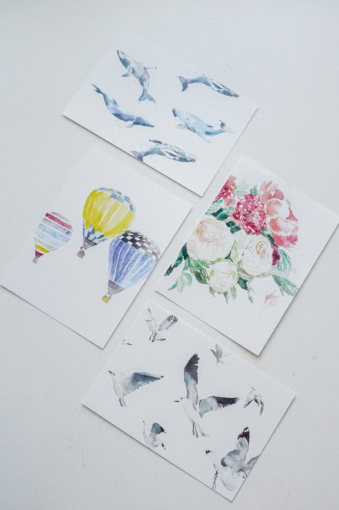 SET OF ONE-SIDED POSTCARDS